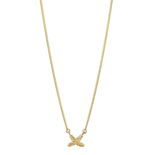 Boh Runga Mini Feather Kisses Pendant Gold Plated